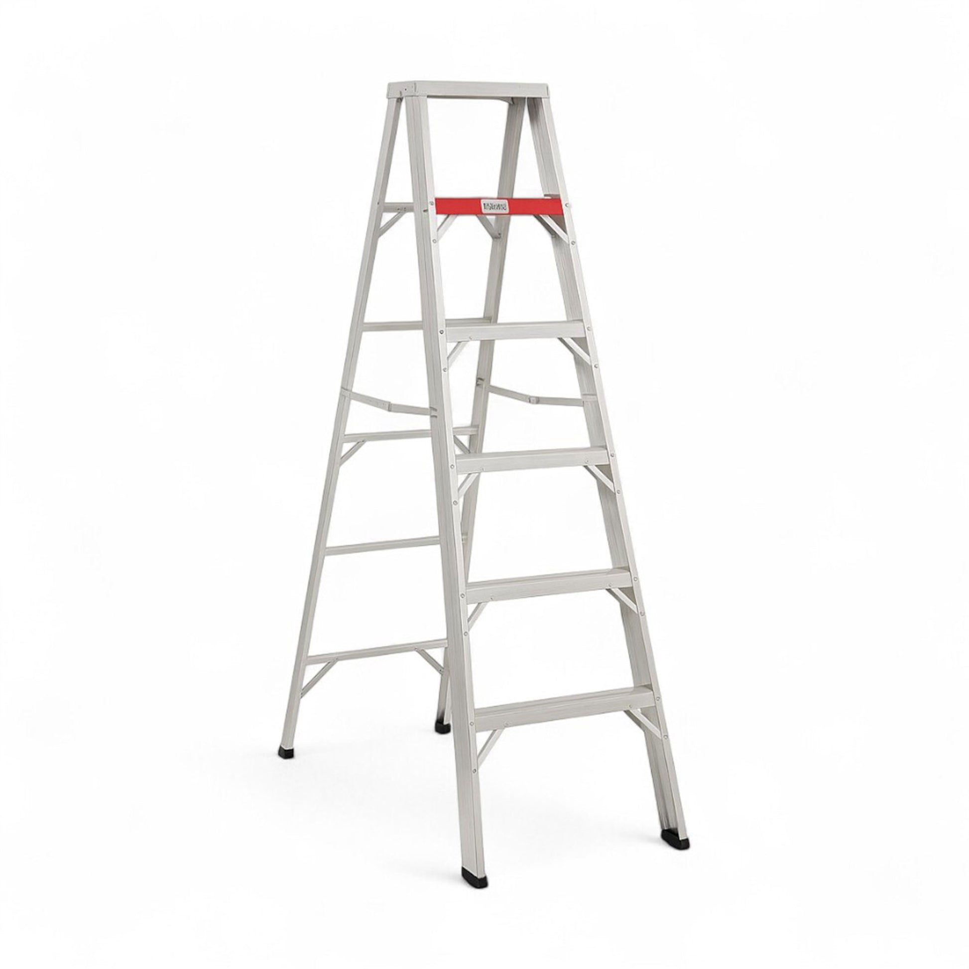 8ft MRI Non-Magnetic Ladder, double-sided with heavy-duty non-magnetic aluminum, MRI-safe for 3-Tesla systems, 375 lb capacity.
