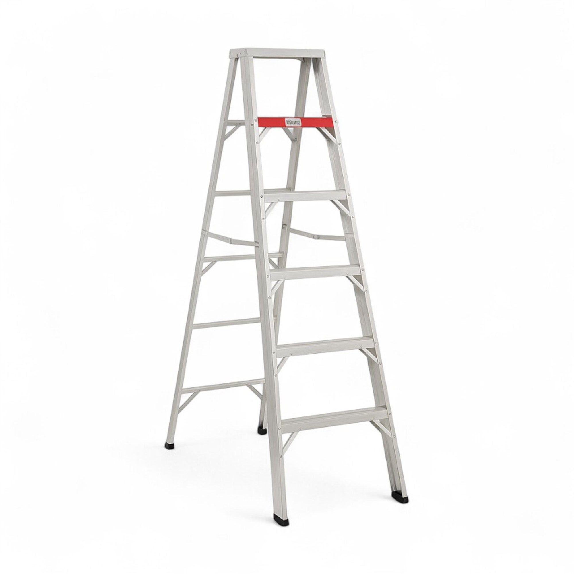 8ft MRI Non-Magnetic Ladder, double-sided with heavy-duty non-magnetic aluminum, MRI-safe for 3-Tesla systems, 375 lb capacity.