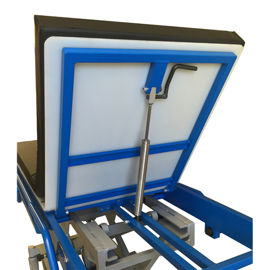 MRI Stretcher, Hydraulic Adjustable Height, Headrest and Side Rails