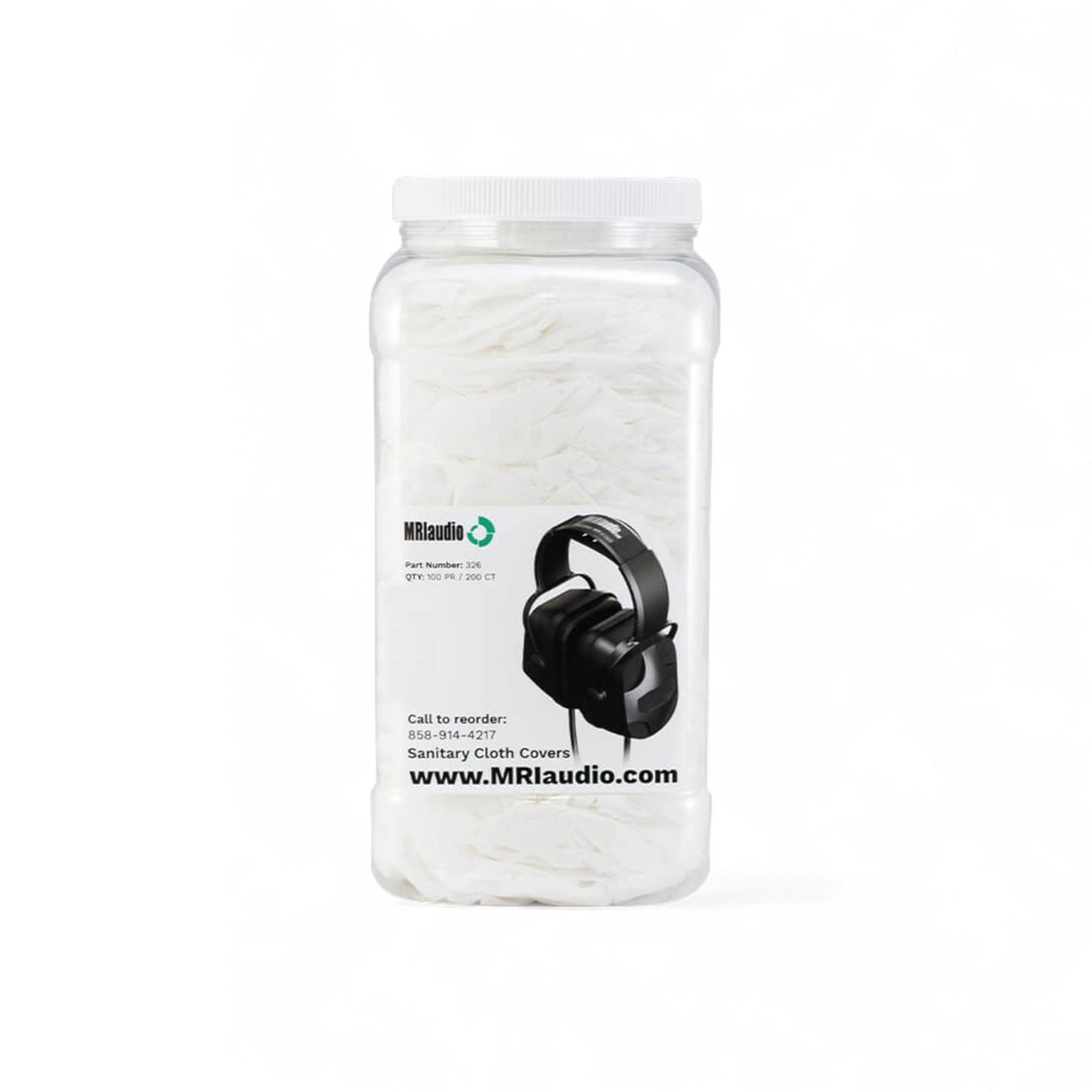 Disposable MRI Over-Ear Headphone Covers by MRIaudio – Hygienic, comfortable, and moisture-proof cloth covers designed to protect patients and extend the life of MRI headphones.