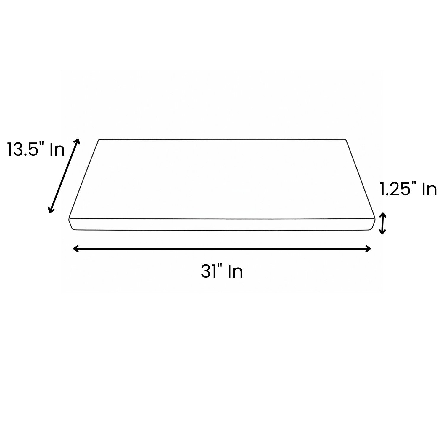 MRI Table Pad, Fits Hitachi - 31"x13.5"x1.25"