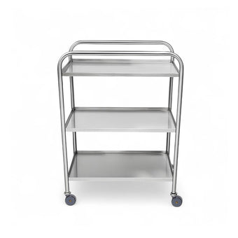Non-magnetic Medium Utility Cart | Lipped Edges, Side Rails, IV Pole ...