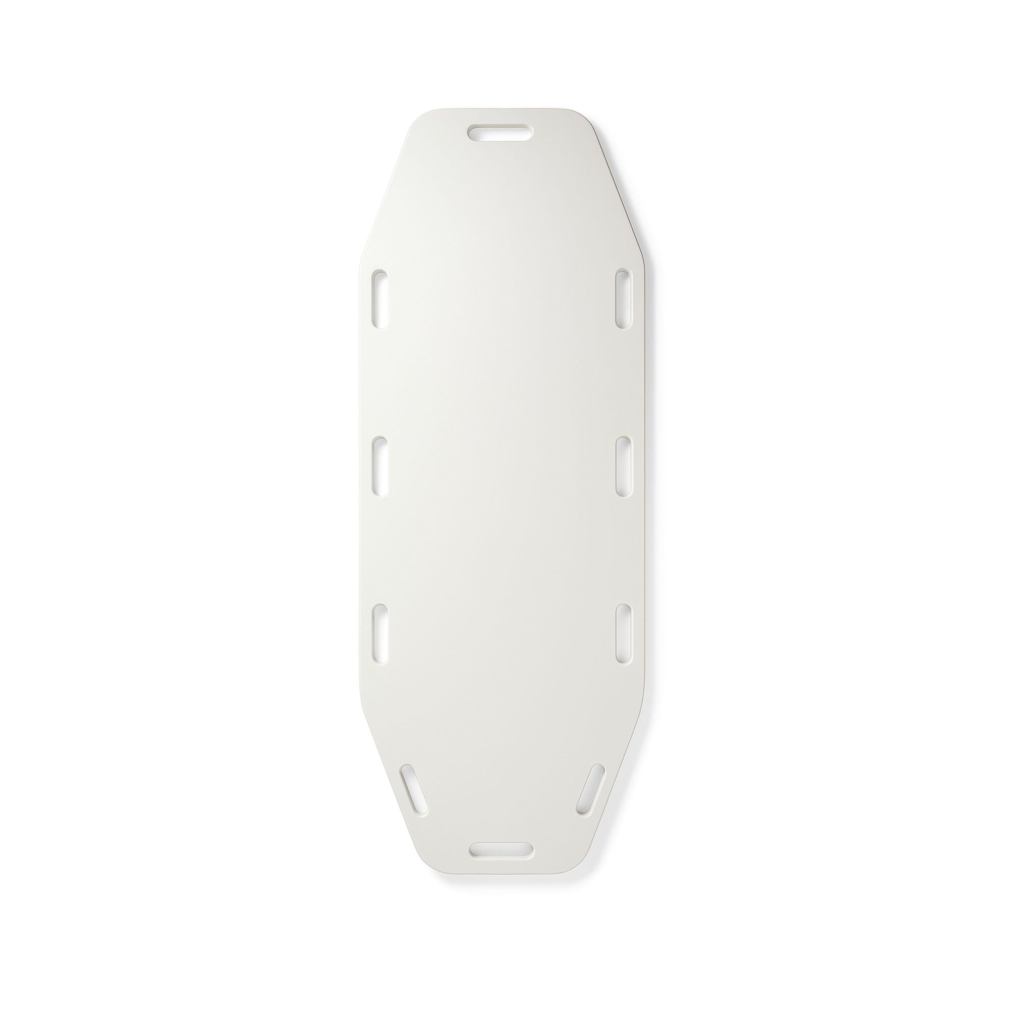 Alt text: MRI Safe Standard Transfer Board with eight carrying handles, designed for safe and smooth patient transfers in MRI environments. Durable, lightweight, and MRI-compatible, measuring 71 inches in length and 23.5 inches in width.