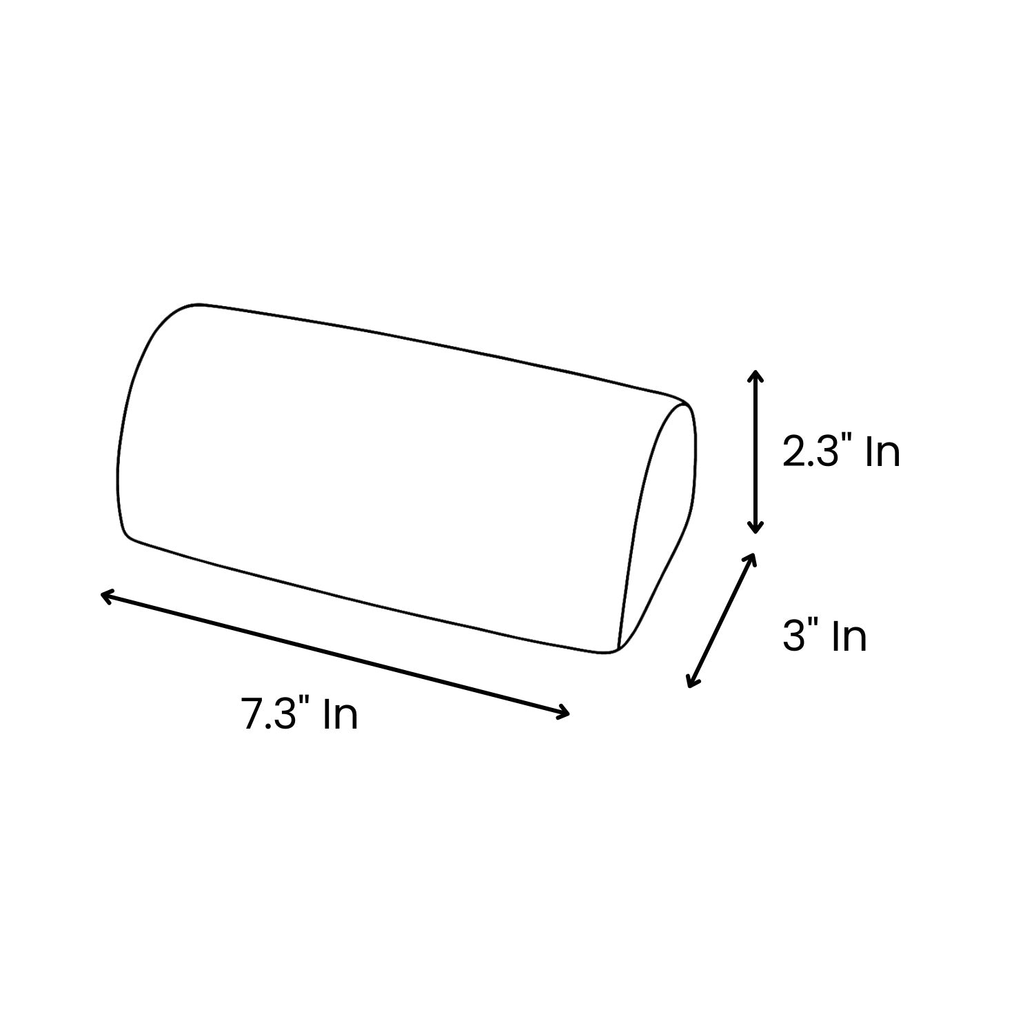MRI Neck Roll - 3"x7.3"x2.3" (2 pcs)