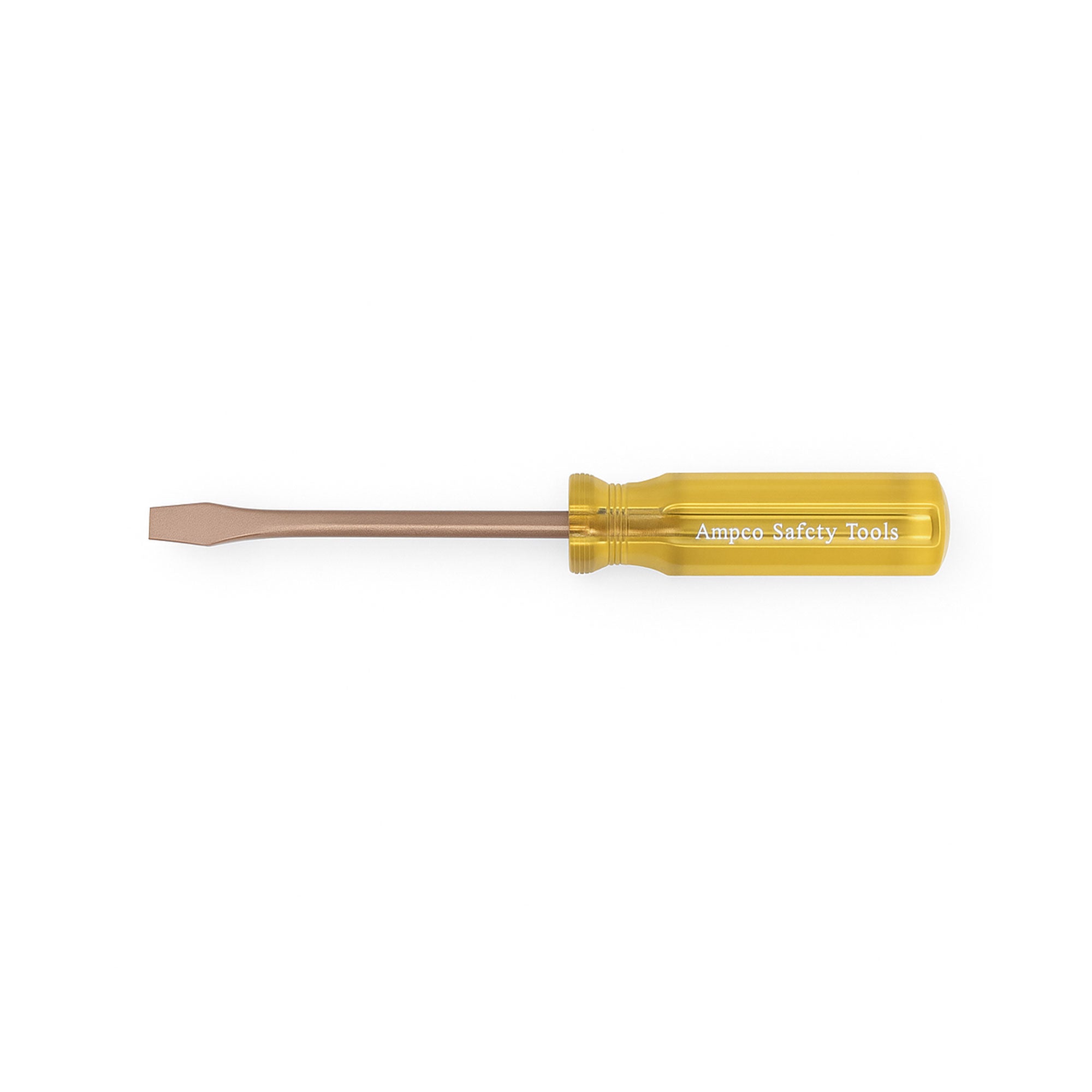 Non-Sparking Flat-Head Screwdriver, Non-Magnetic Corrosion-Resistant bronze metal Tool for Hazardous Environments, Made in the USA