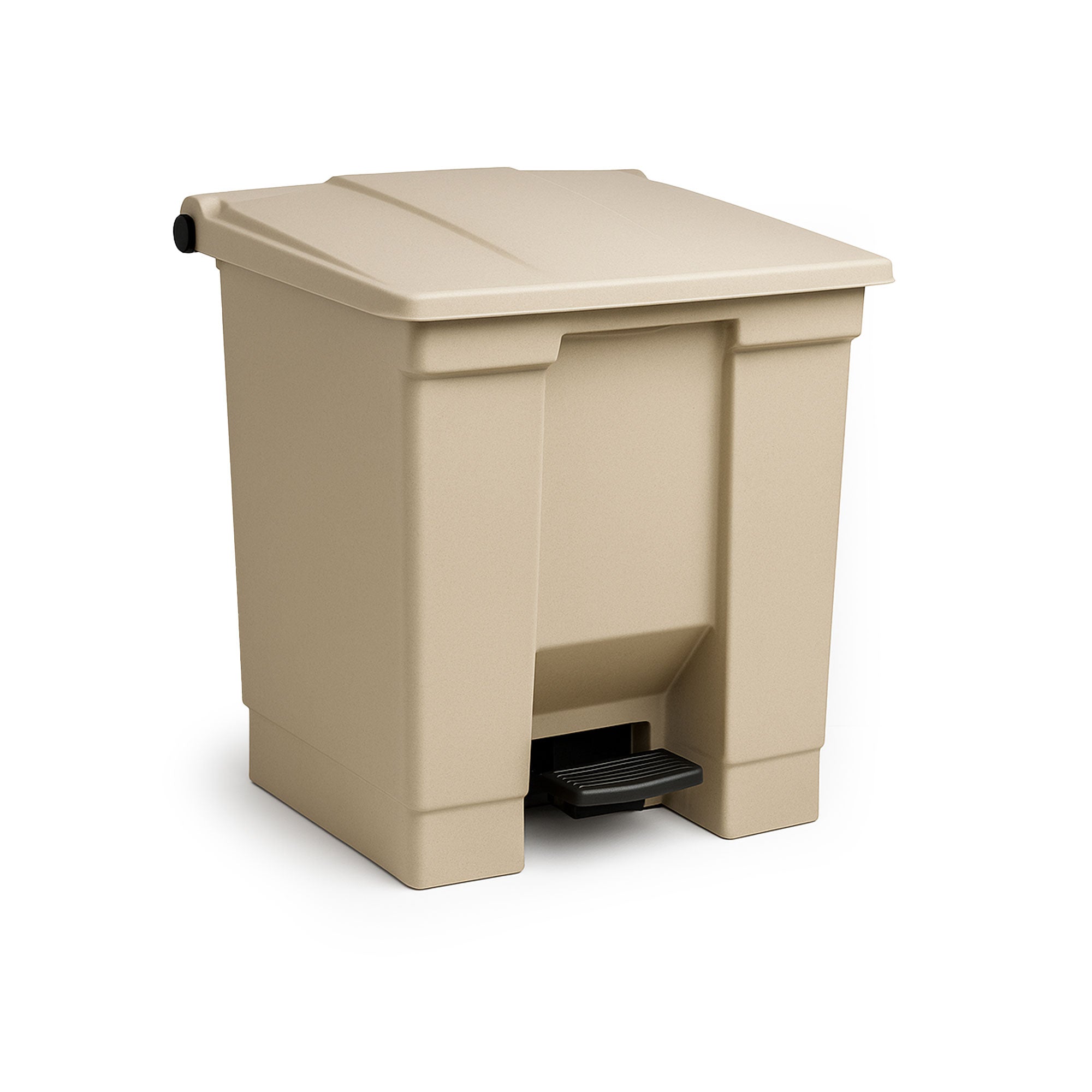 Beige MRI-safe waste can with foot pedal, 8 12 18 gallon, non-magnetic