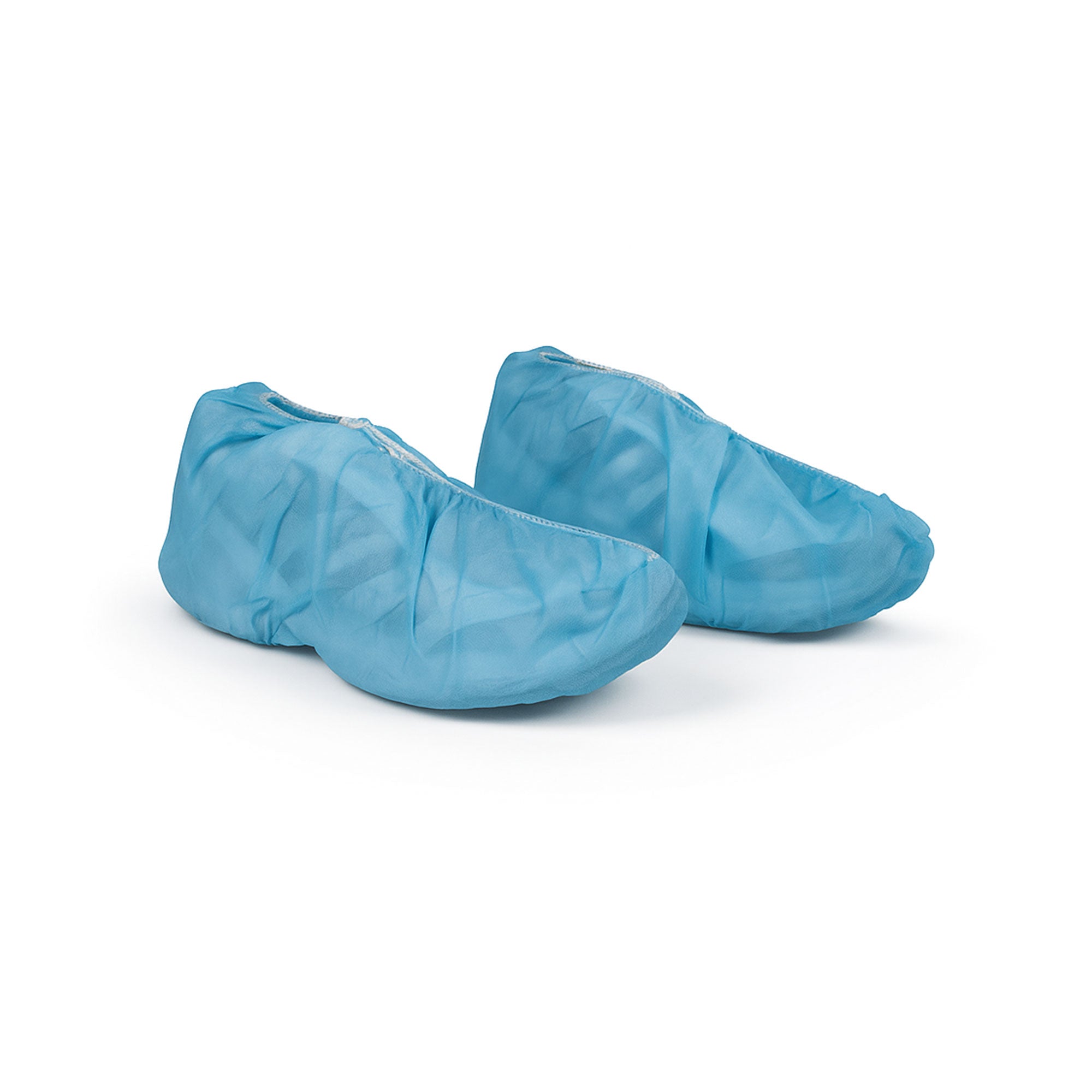 Disposable shoe covers for medical and cleanroom use - blue shoe covers with slip-resistant design, providing protection against dirt, dust, and contaminants in hospitals, laboratories, and industrial settings.
