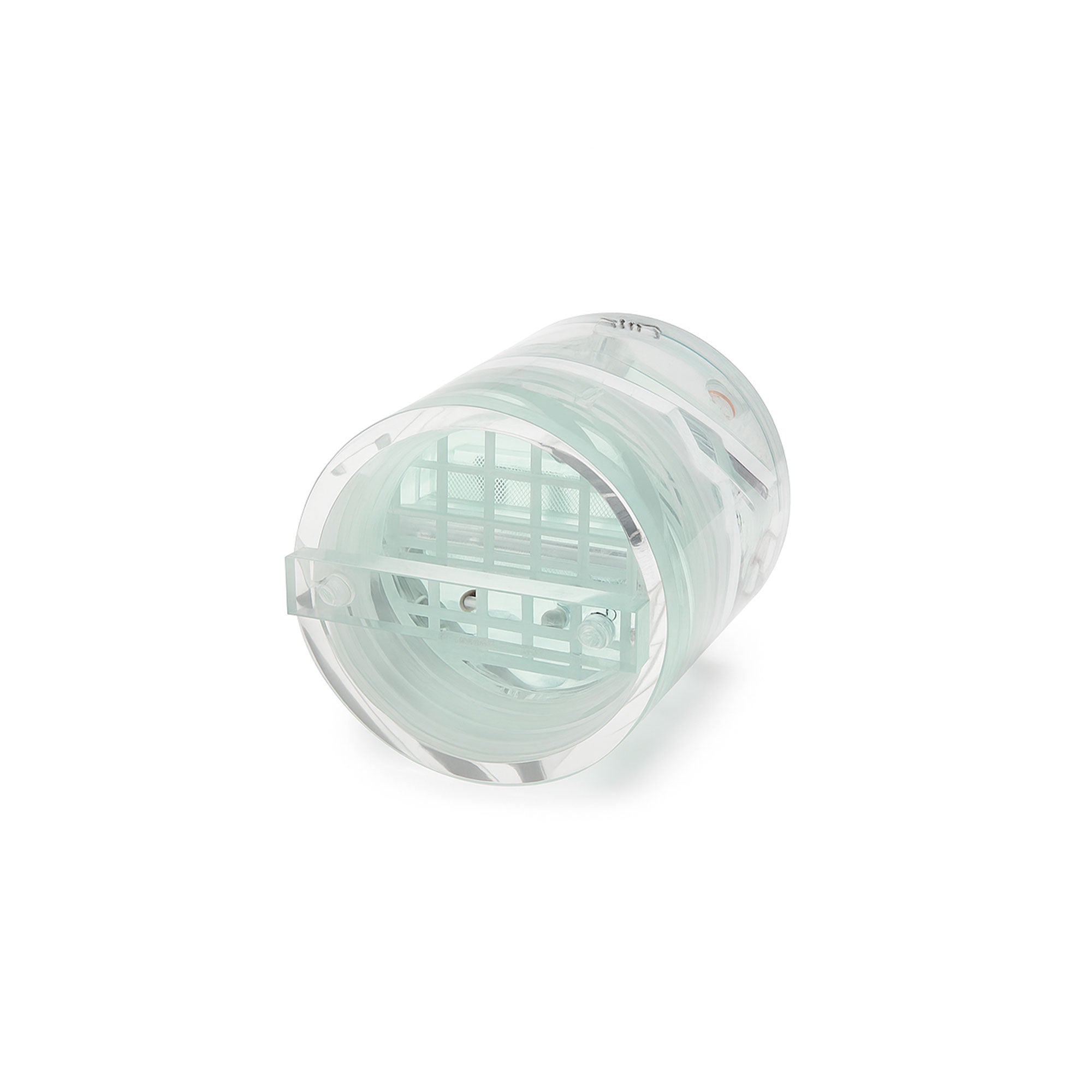 Small MRI Phantom for Extremity MRI Systems with ACR approval, featuring multiple targets for accurate testing and "nose" and "chin" markings for proper orientation.